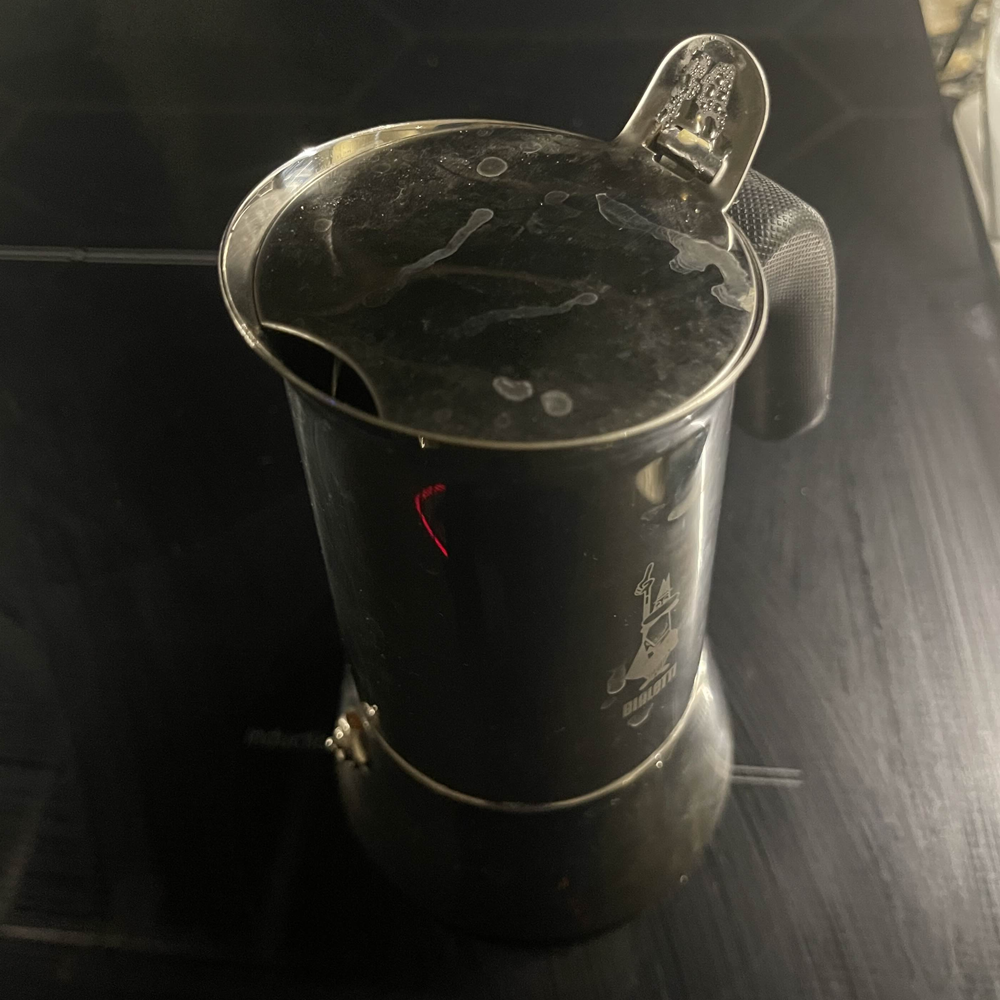 This is my espresso maker, I like this sound because I think it's hard to pinpoint what exactly the sound is coming from, lots of playing room.