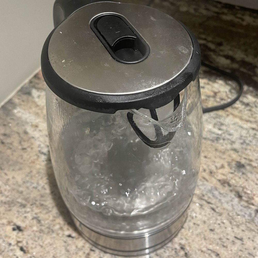 This is my boiling kettle. The sound is something I hear daily, I think this sound has potential but it may be easy to recognize.