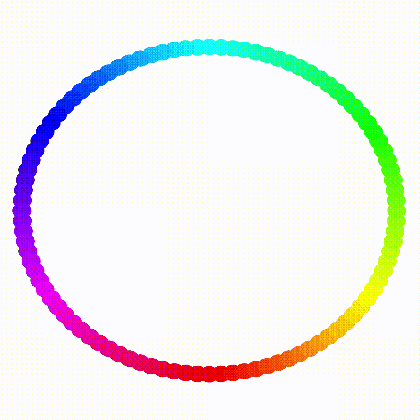 The circle in action after having the line weight changed.