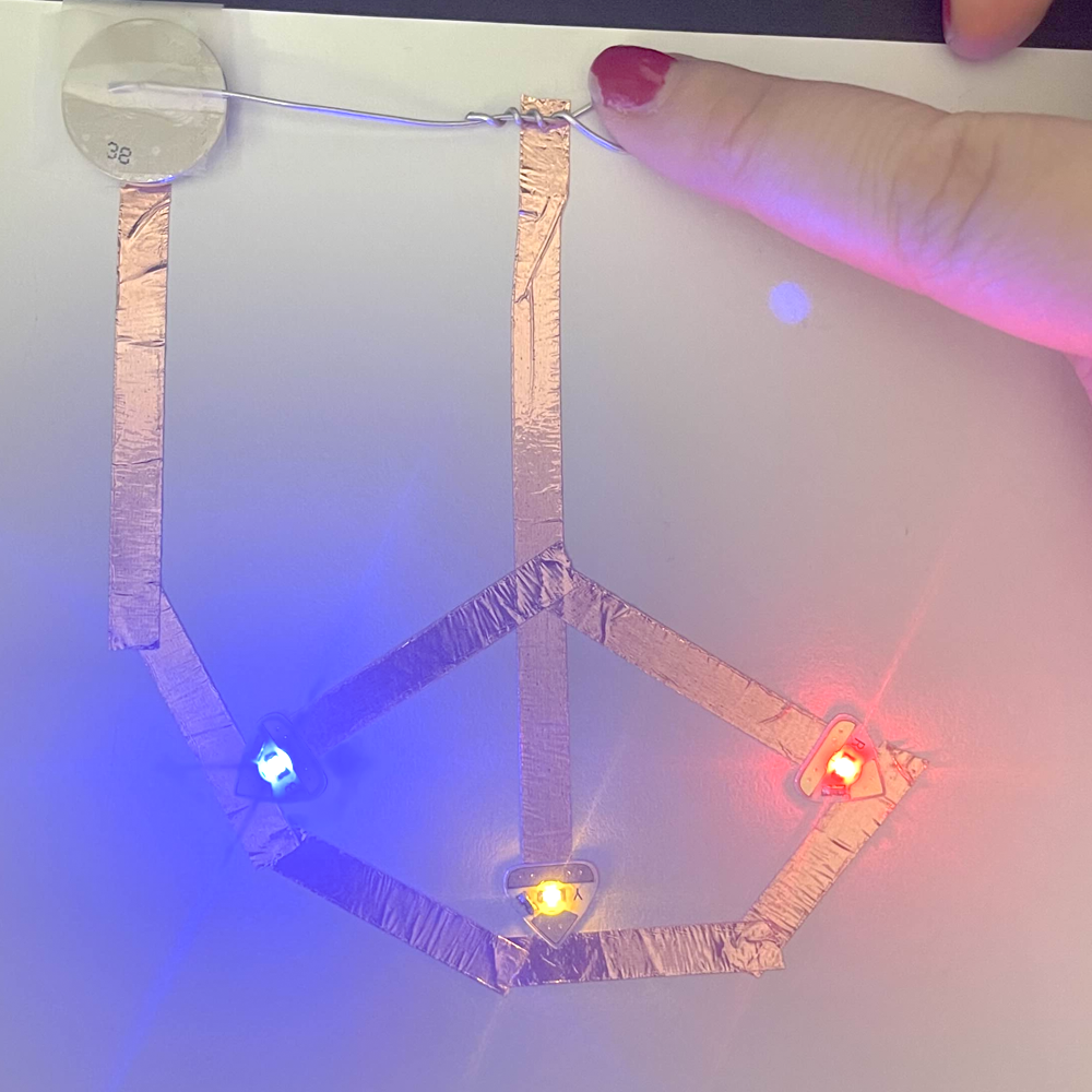 This is the circuit turned on. Once again, I wanted to test the circuit with a certain amount of lights.