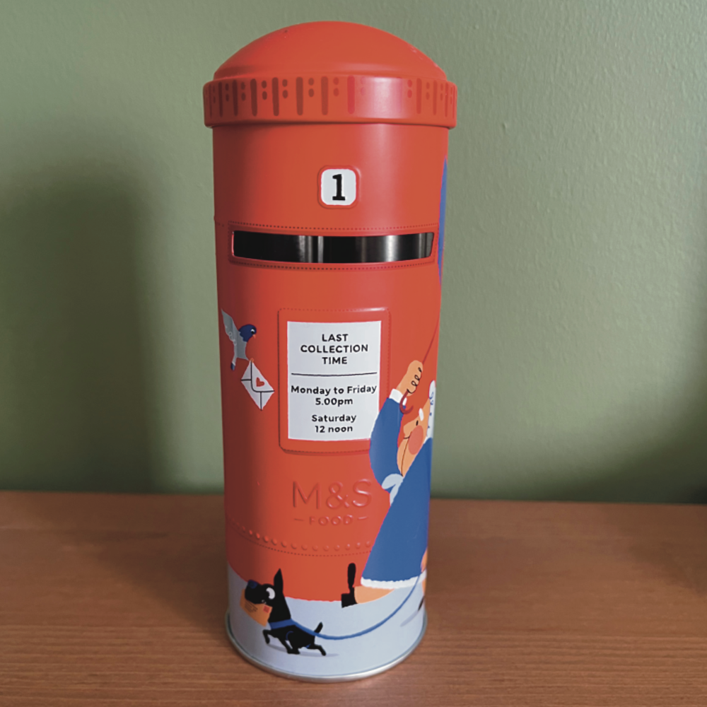 This is the metal tin. The paint is spray painted on and won't chip when I put copper tape on. The tin itself is conductive.