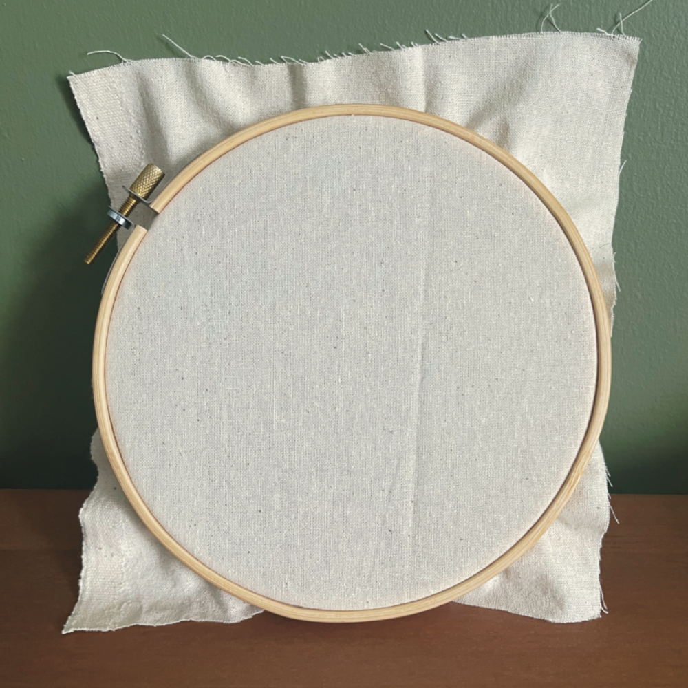 The circle is 4 inches wide in diameter so if I were to embroider on it, it would not take too long. 